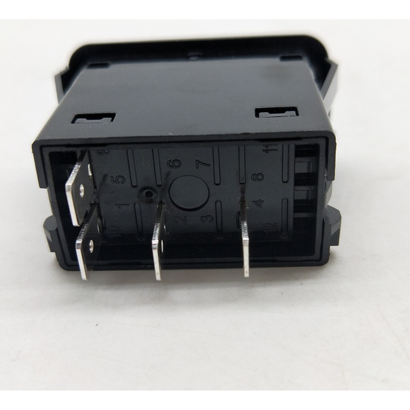 4P ON-OFF 雙藍紅綠燈 新款船形開關 12-24V車船改裝弧形翹板開關